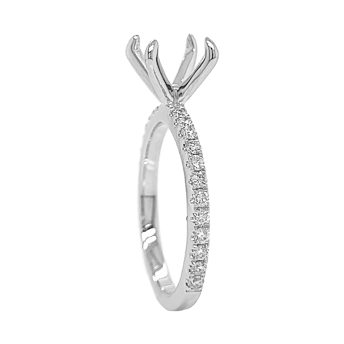 18kt White Gold Diamond Semi Mount
