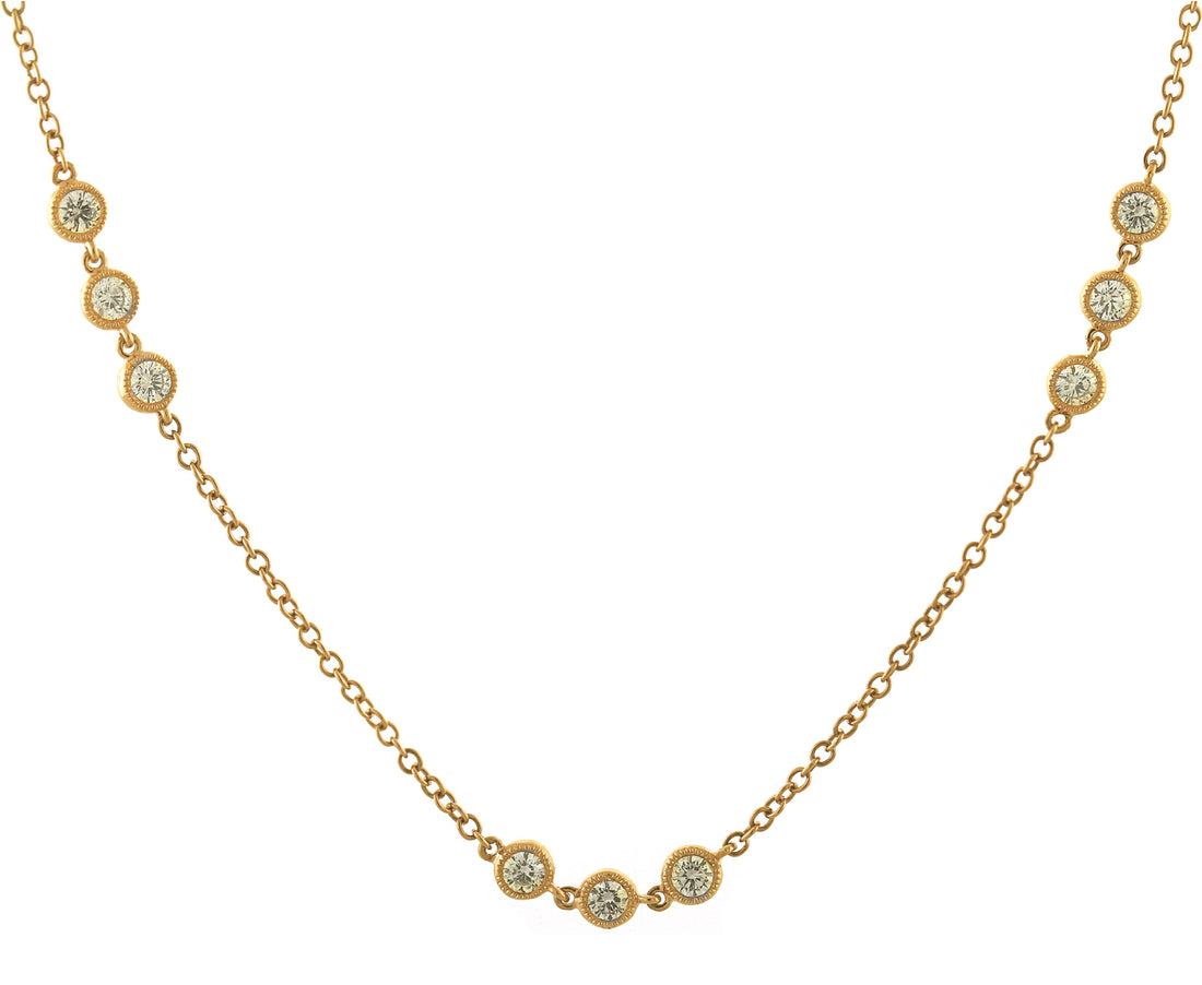 18kt Yellow Gold Diamonds-by-the-inch Necklace