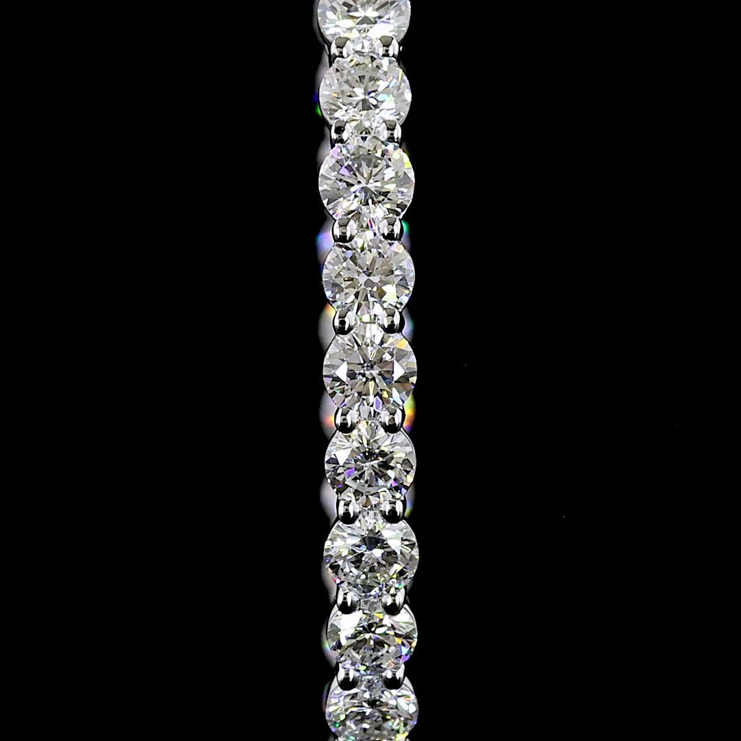 14kt White Gold Lab Diamond Hoops