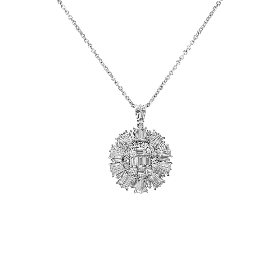 18kt White Gold Diamond Pendant