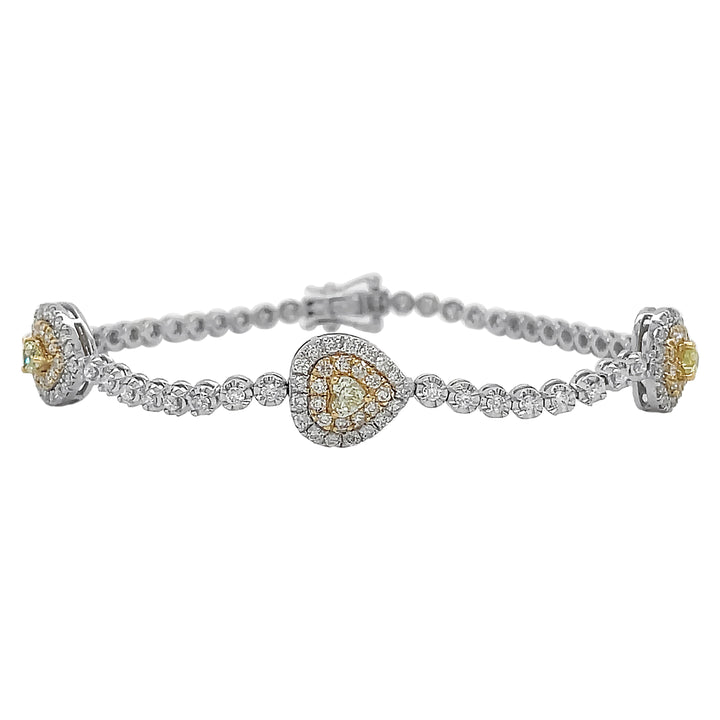 18kt White And Yellow Gold Diamond Bracelet