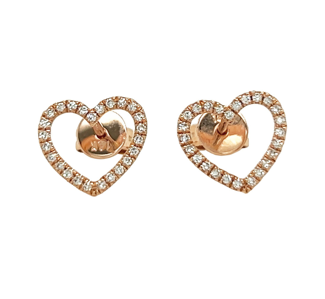 14kt Rose Gold Diamond Earrings
