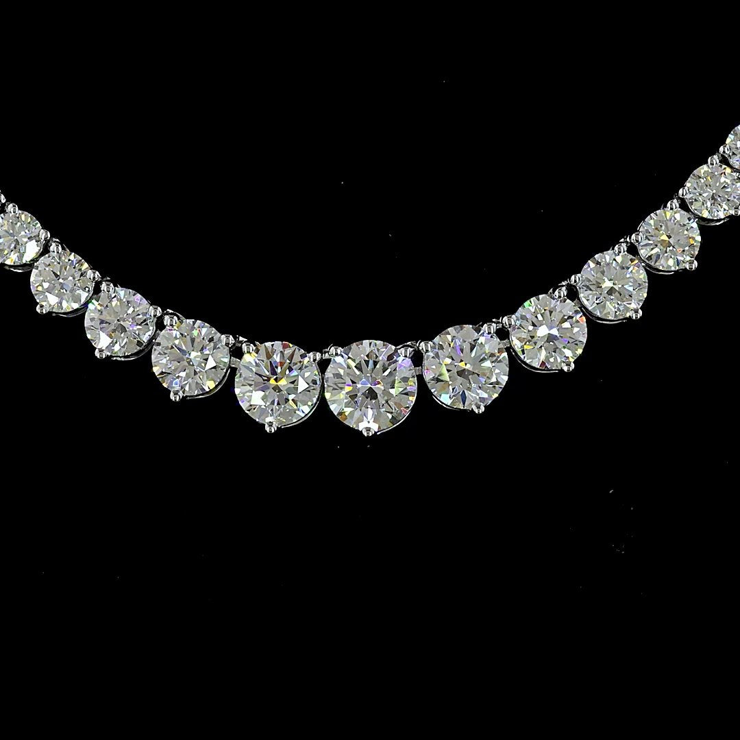 14kt White Gold Lab Diamond Tennis Necklace