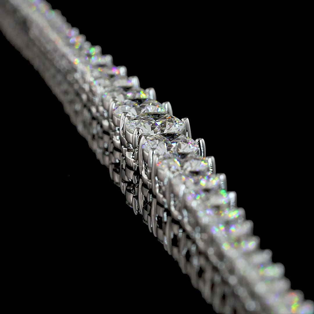 14kt White Gold Lab Diamond Tennis Necklace