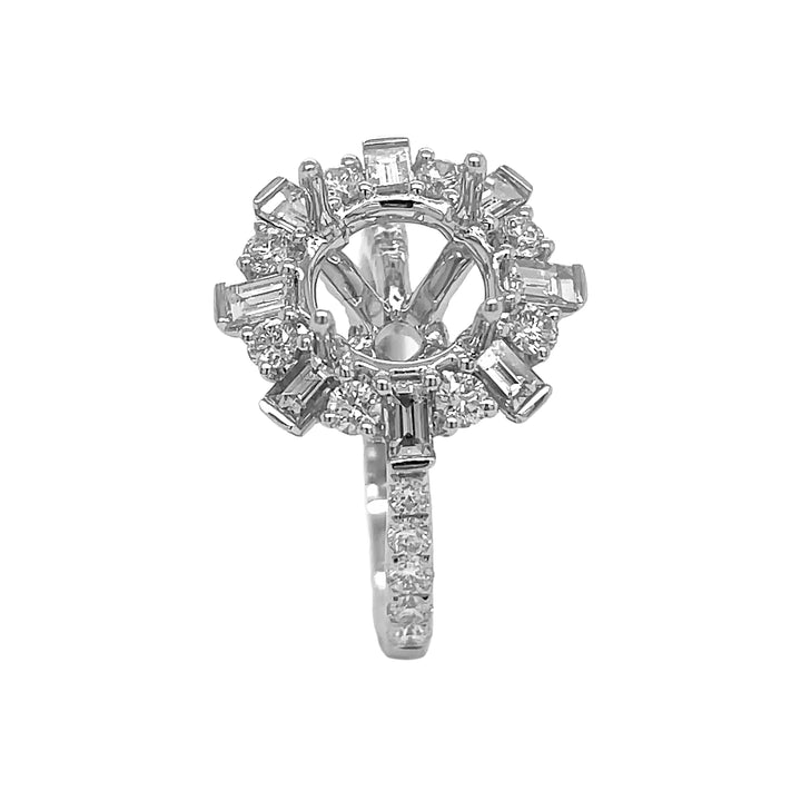 18kt White Gold Diamond Semi Mount