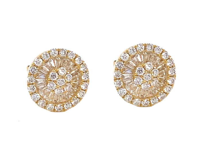 18kt Yellow Gold Diamond Earrings
