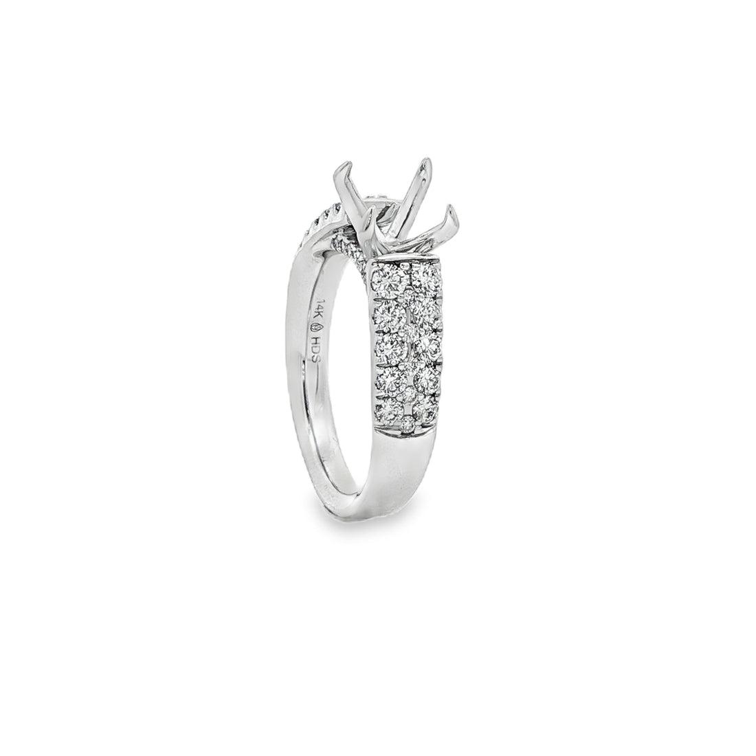 14kt White Gold Lab Diamond Semi-Mount