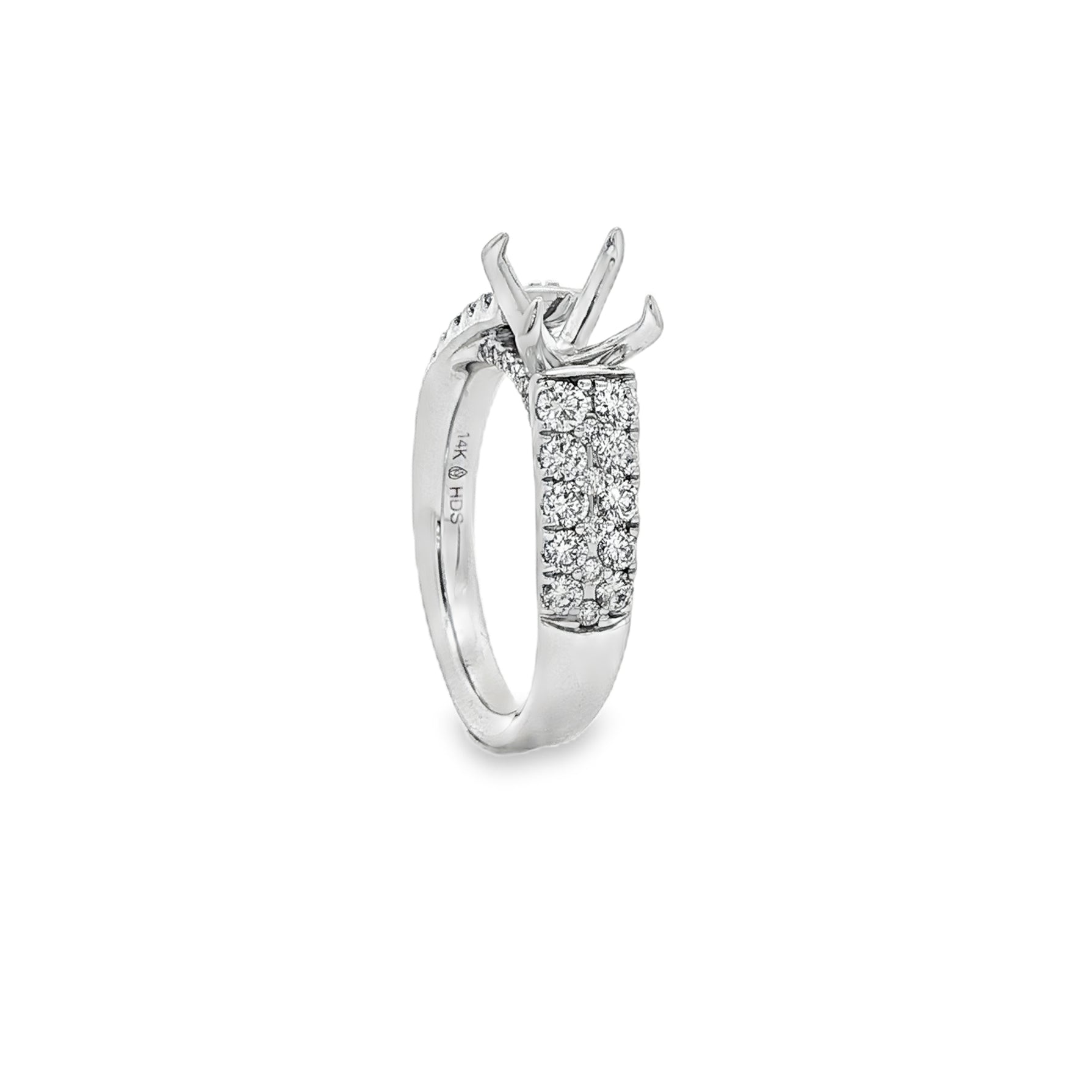 14kt White Gold Lab Diamond Semi-Mount