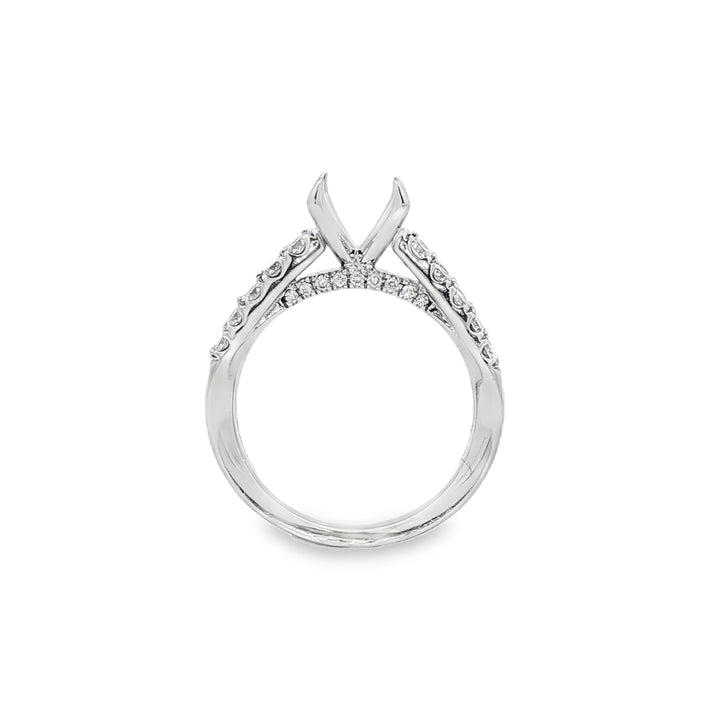 14kt White Gold Lab Diamond Semi-Mount