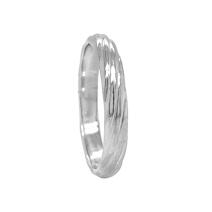18kt White Gold Men's Wedding Band