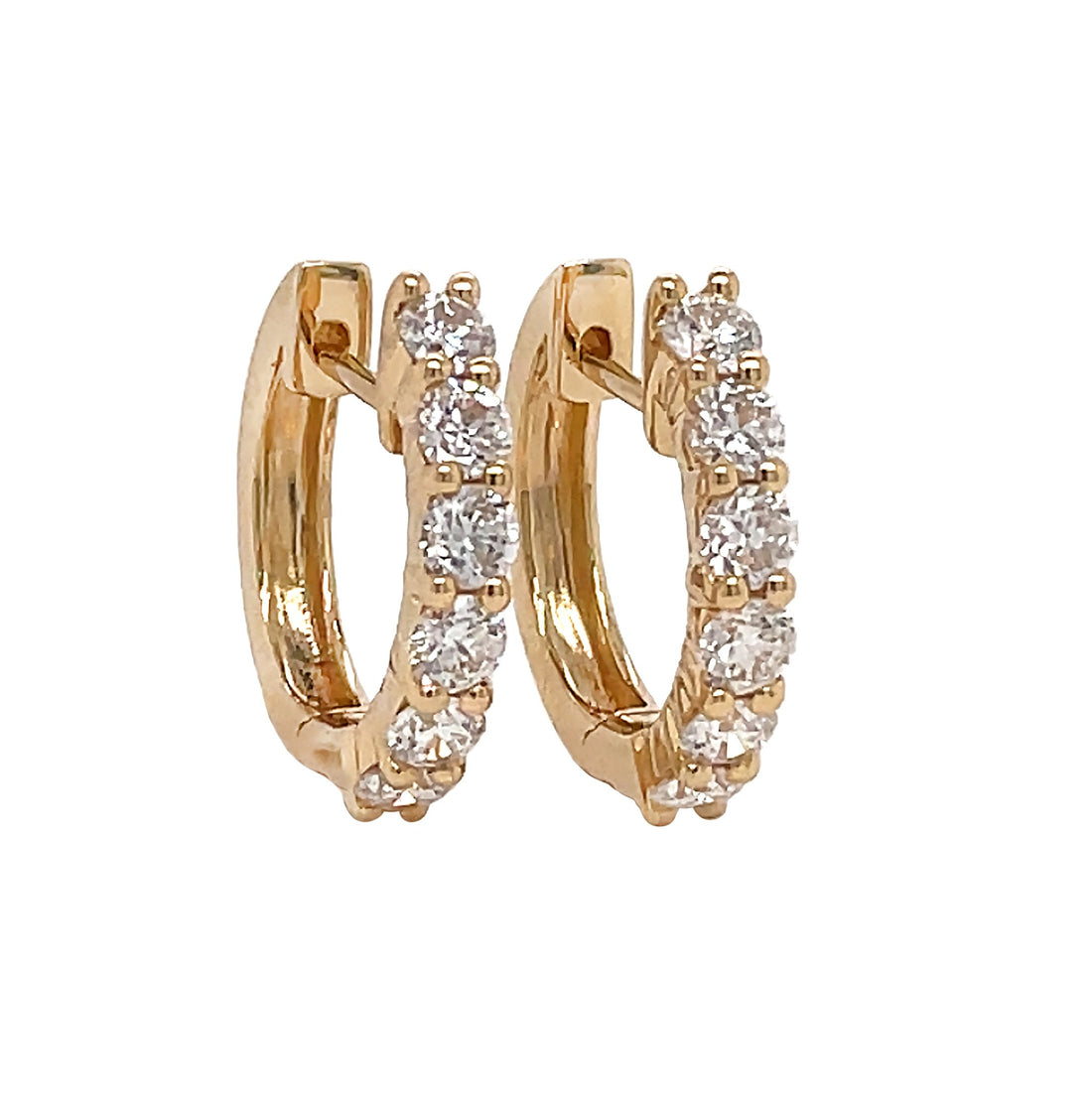 18kt Yellow Gold Diamond Earrings