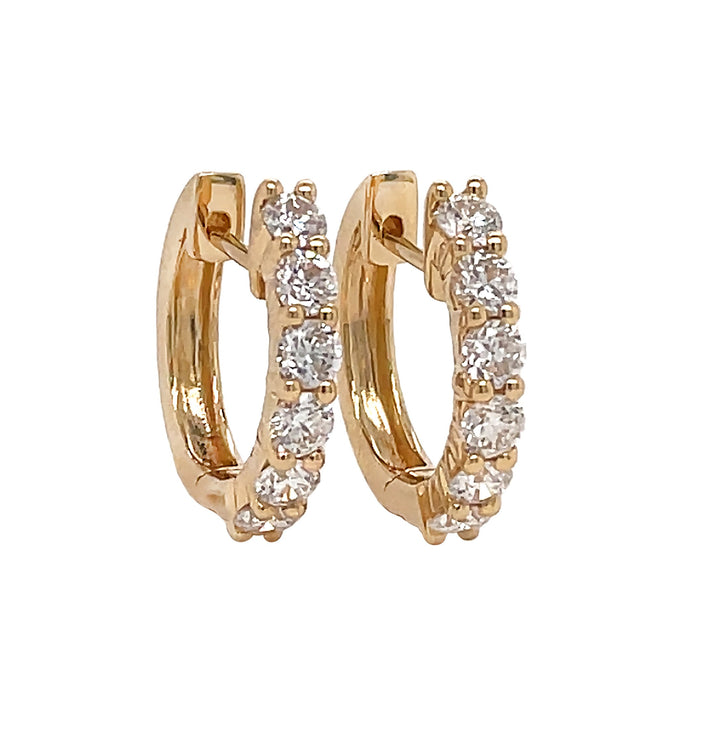 18kt Yellow Gold Diamond Earrings