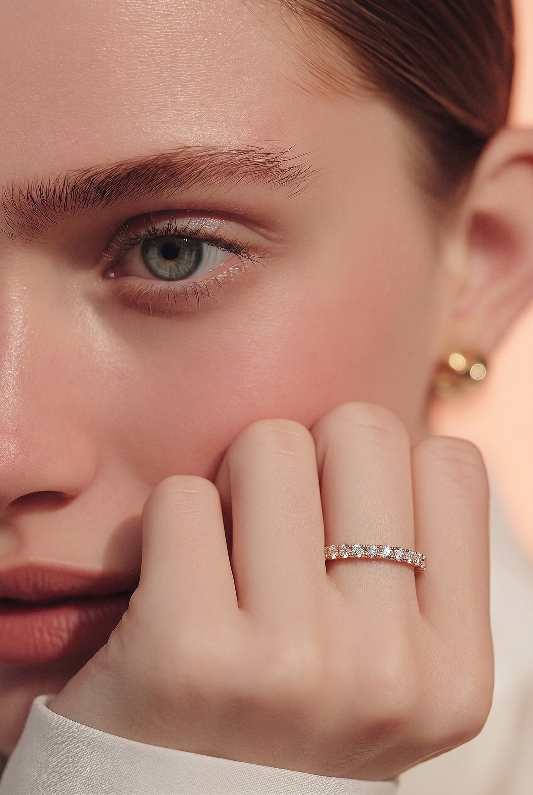 18kt Rose Gold Diamond Eternity Band