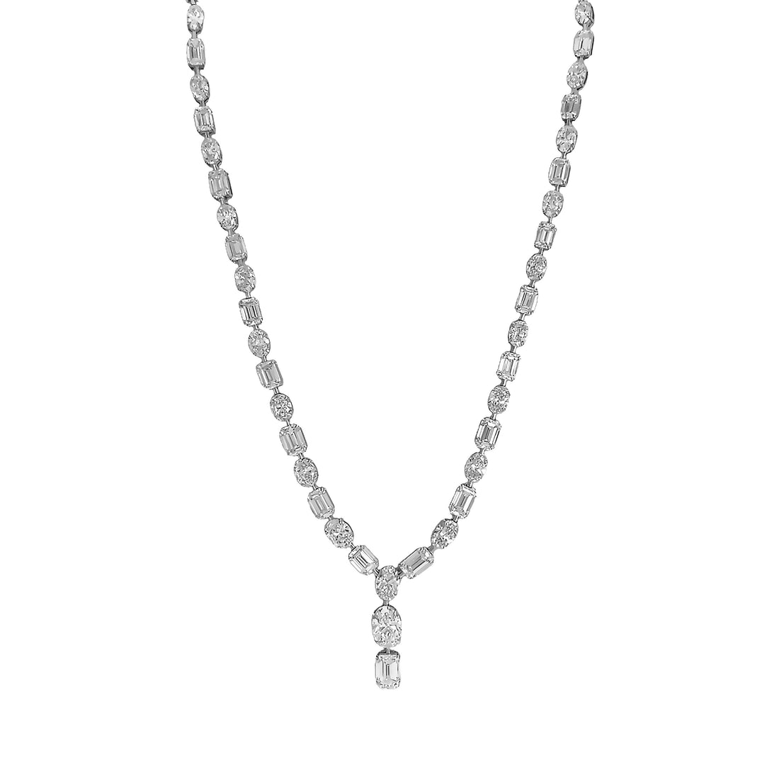 18kt White Gold Diamond Dangling Necklace