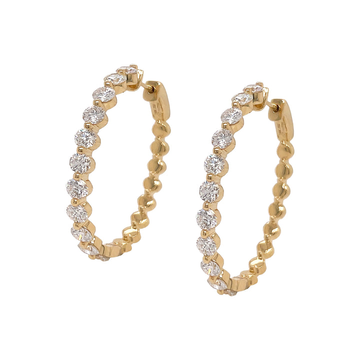 18kt Yellow Gold Diamond Earrings