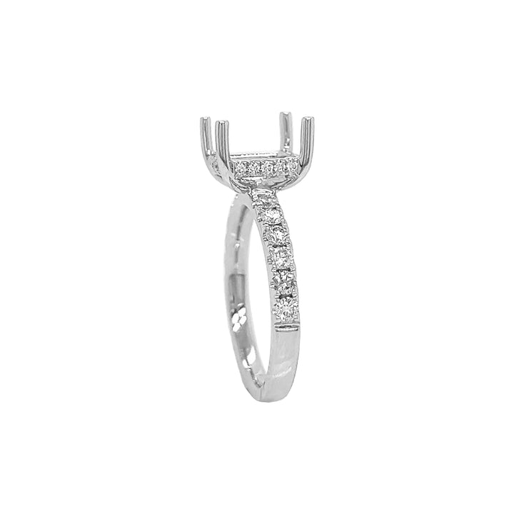 18kt White Gold Diamond Semi-mount