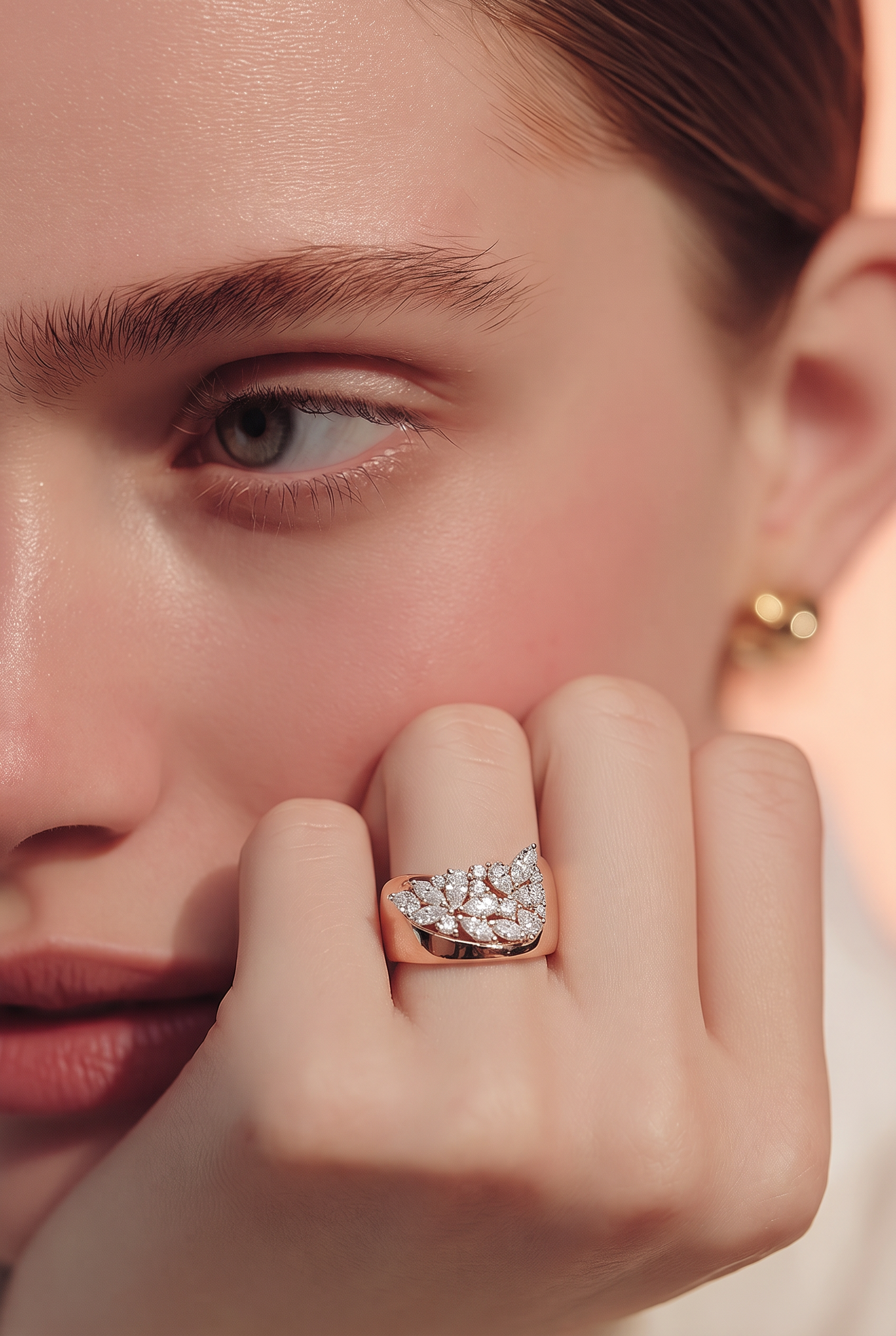 18kt Rose Gold Diamond Ring