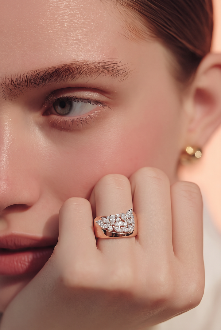 18kt Rose Gold Diamond Ring