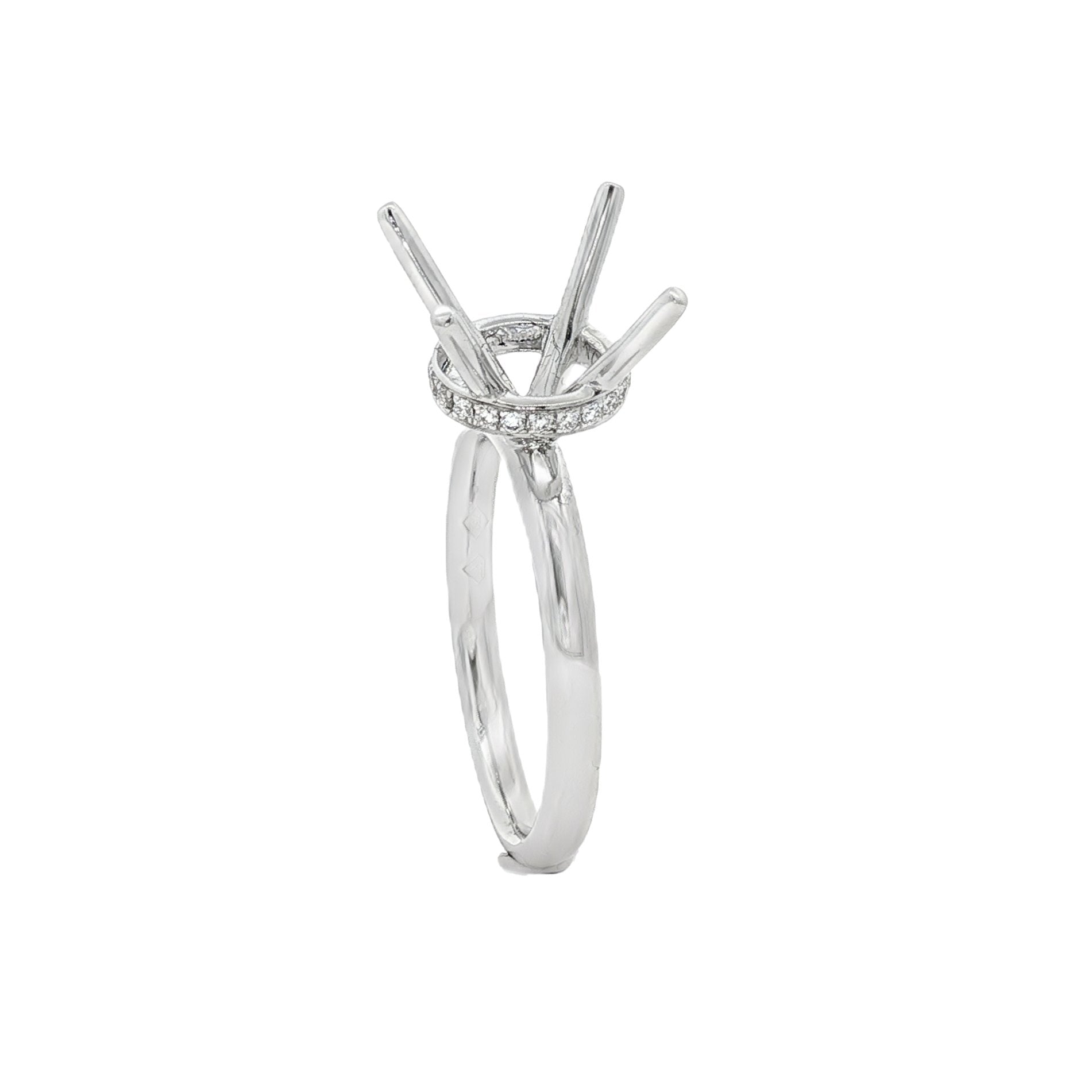 18kt White Gold Diamond Semi-Mount