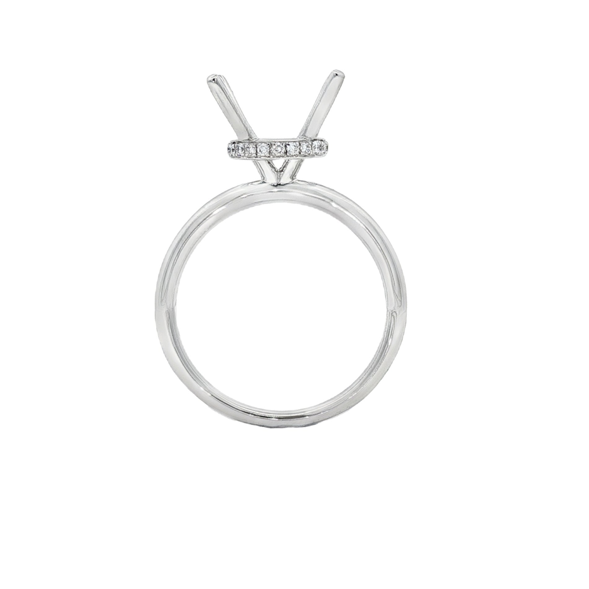 18kt White Gold Diamond Semi-Mount