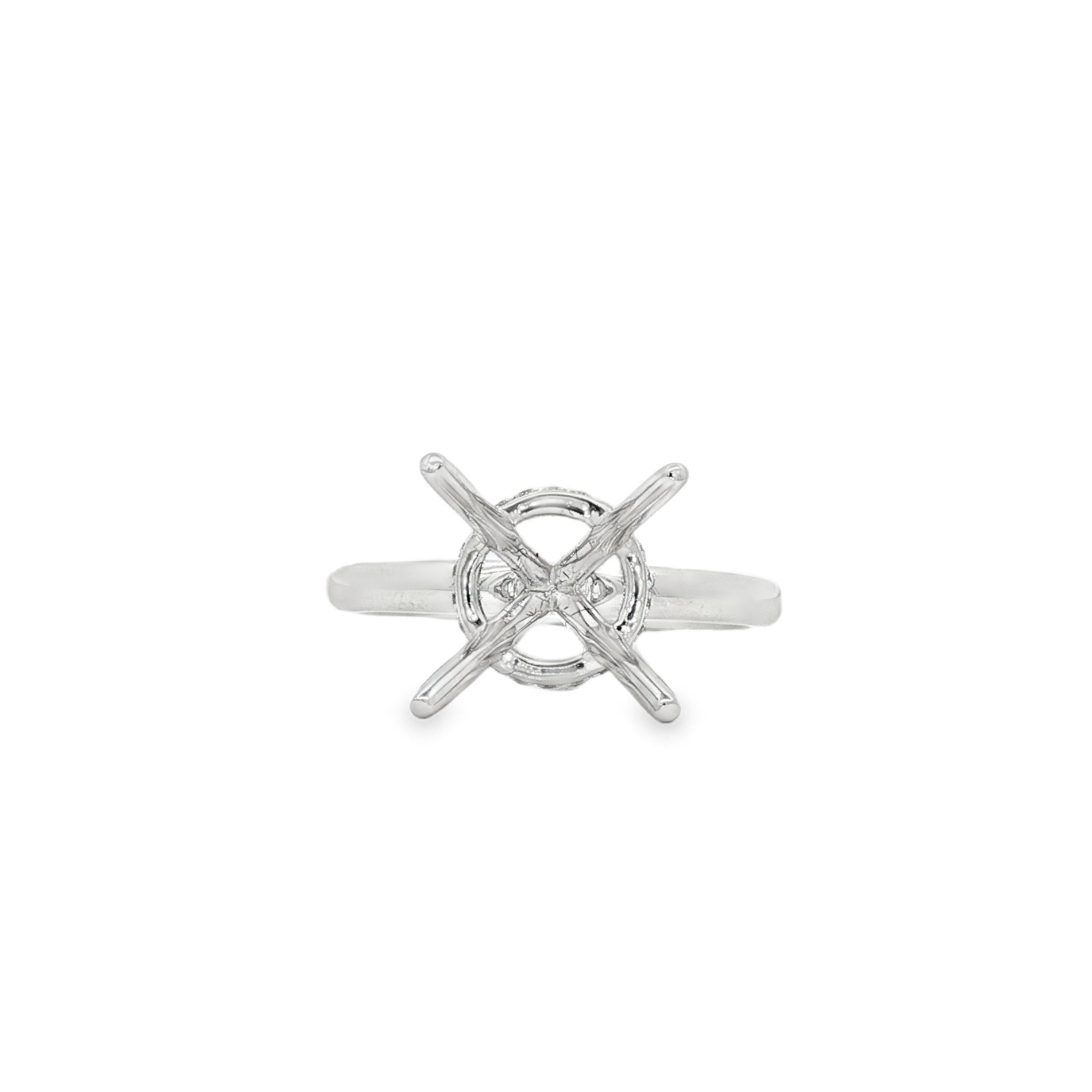 18kt White Gold Diamond Semi-Mount