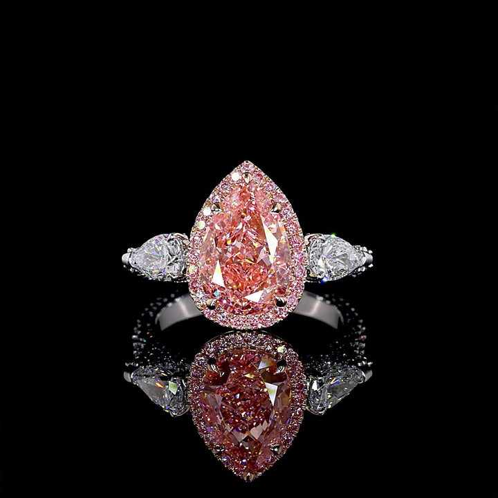 14kt White And Rose Gold Lab Diamond Ring