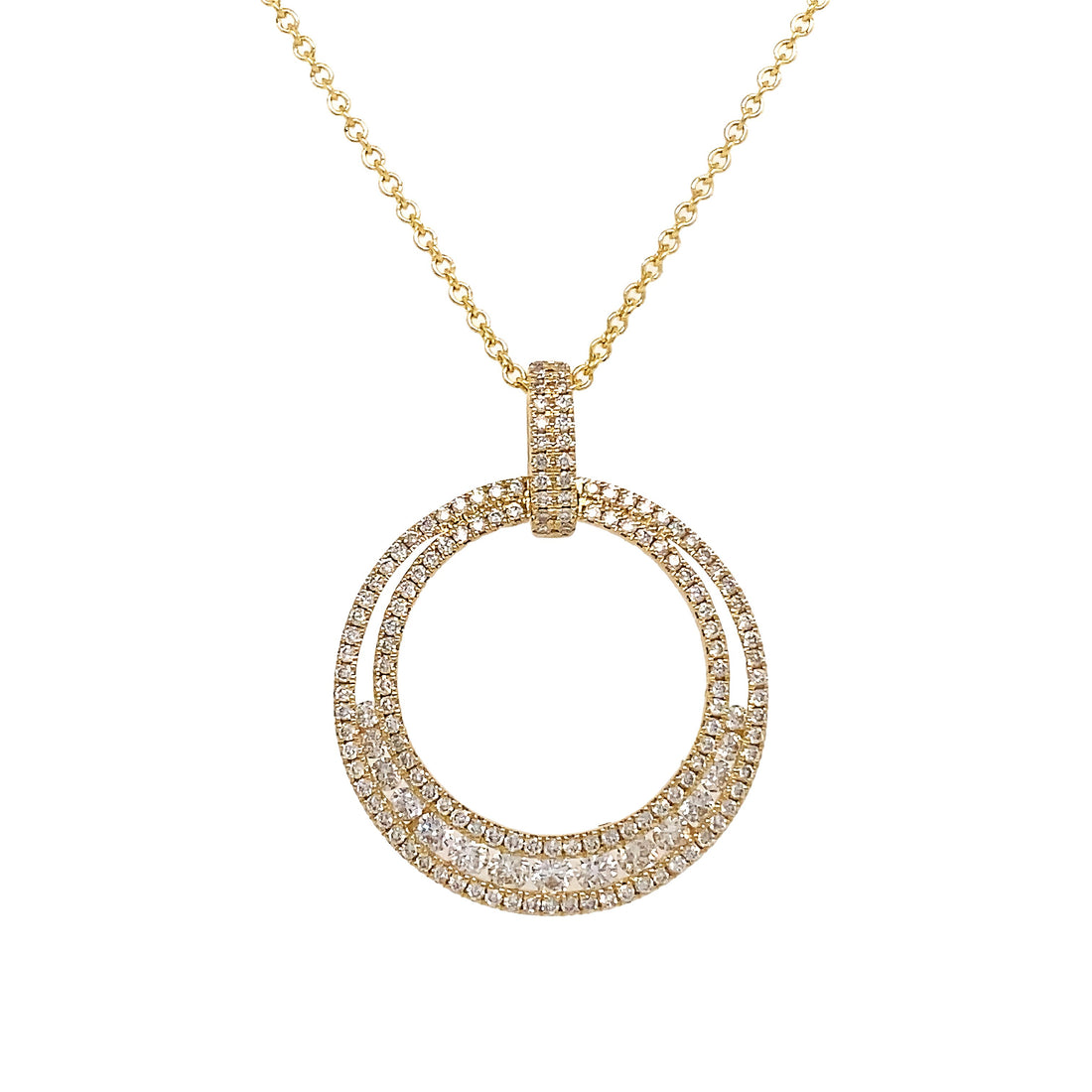 18kt Yellow Gold Diamond Pendant