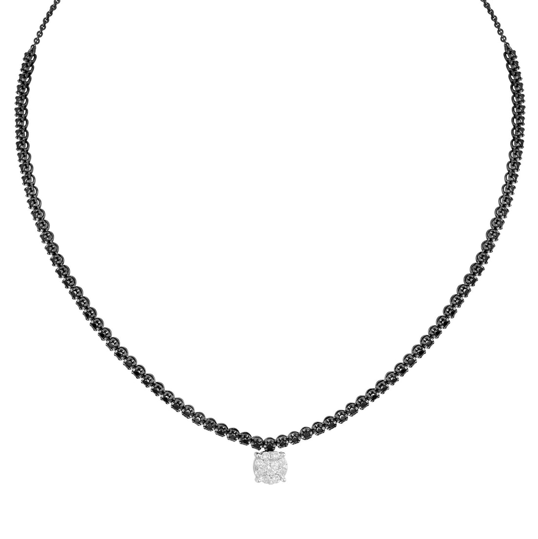 18kt Black Gold And Black Diamond Necklace