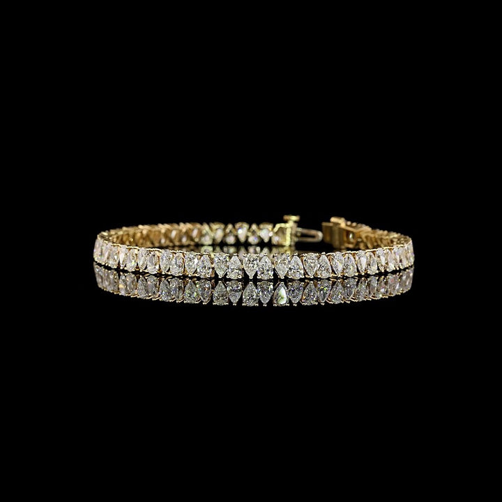 14kt Yellow Gold Lab Diamond Tennis Bracelet