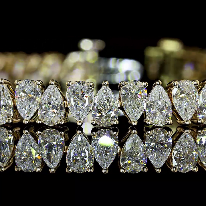 14kt Yellow Gold Lab Diamond Tennis Bracelet
