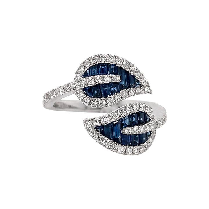 18kt White Gold Diamond and Sapphire Ring.