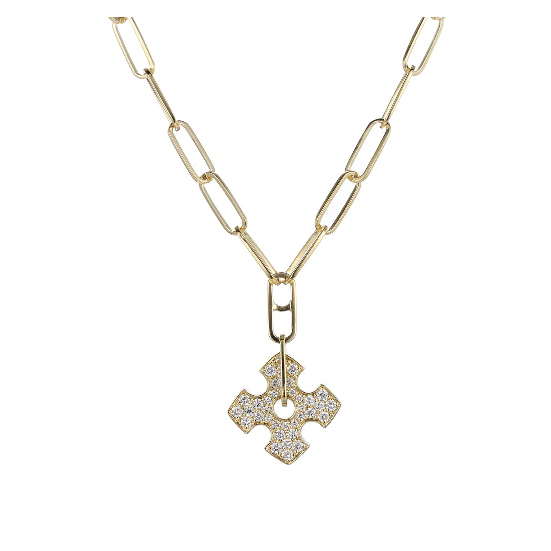 18kt Yellow Gold Diamond Pendant