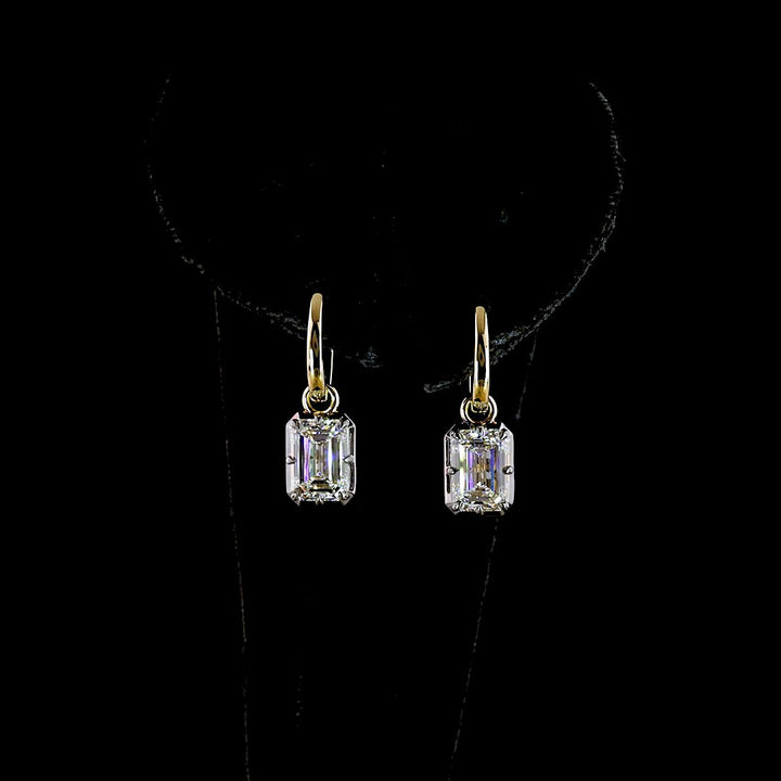14kt Yellow Gold Lab Diamond Dangling Earrings