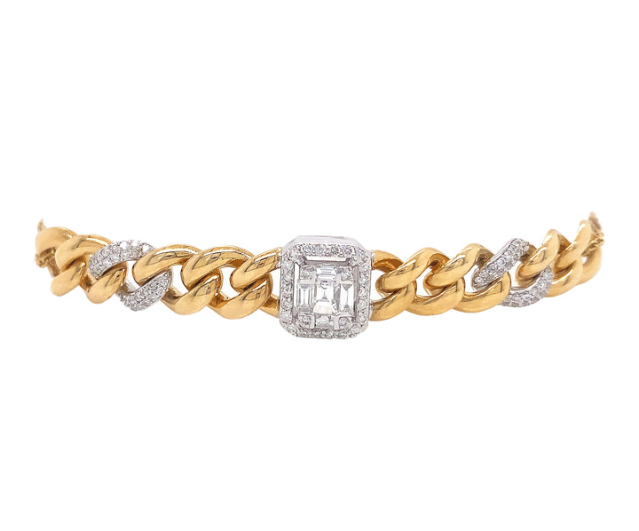 18kt Yellow & White Gold Diamond Bracelet