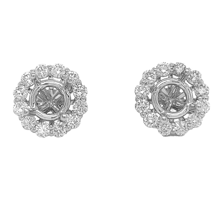 18kt White Gold Diamond Earring Jackets