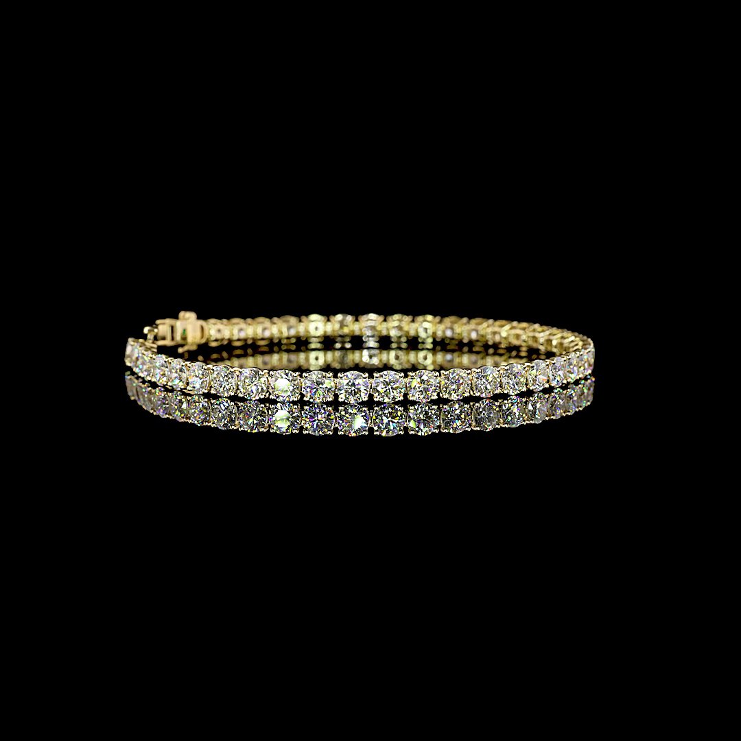 14kt Yellow Gold Lab Diamond Tennis Bracelet