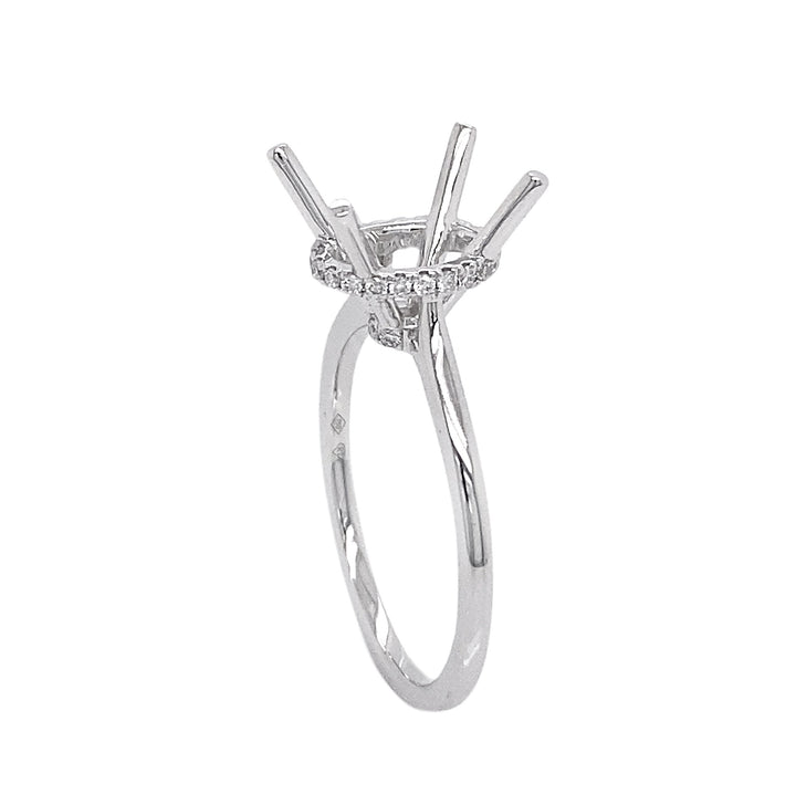 18kt White Gold Diamond Semi Mount