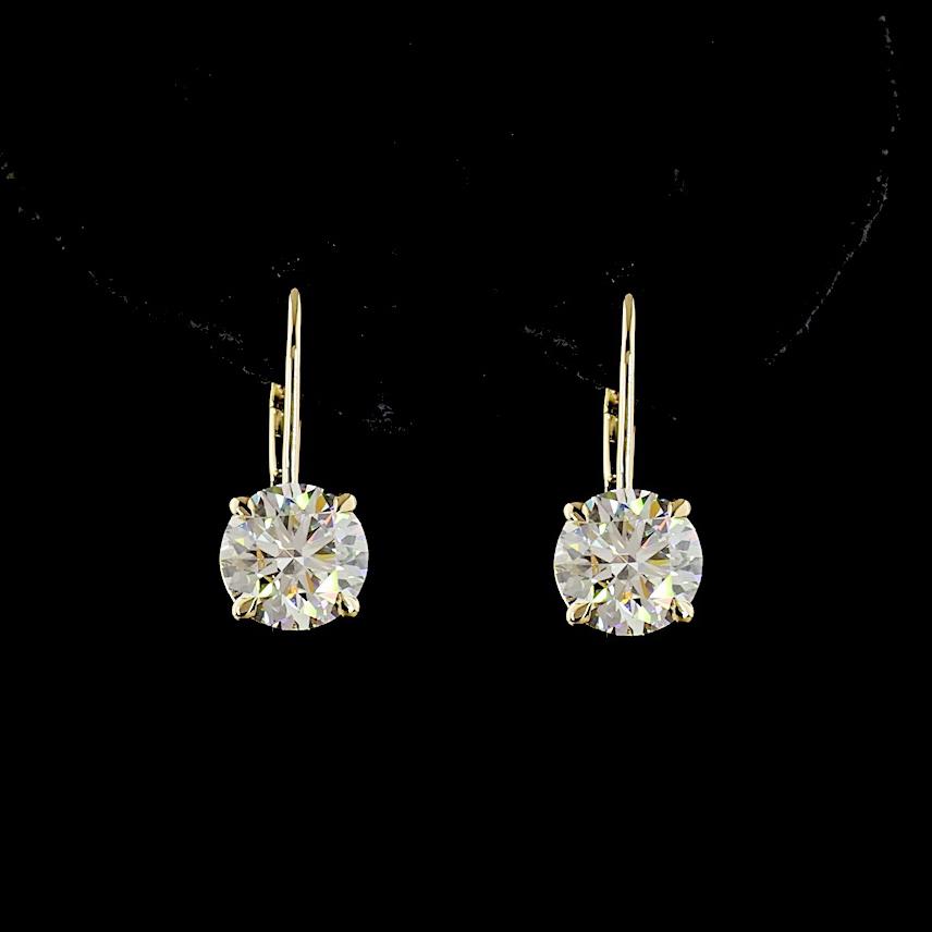14kt Yellow Gold Lab Diamond Earrings