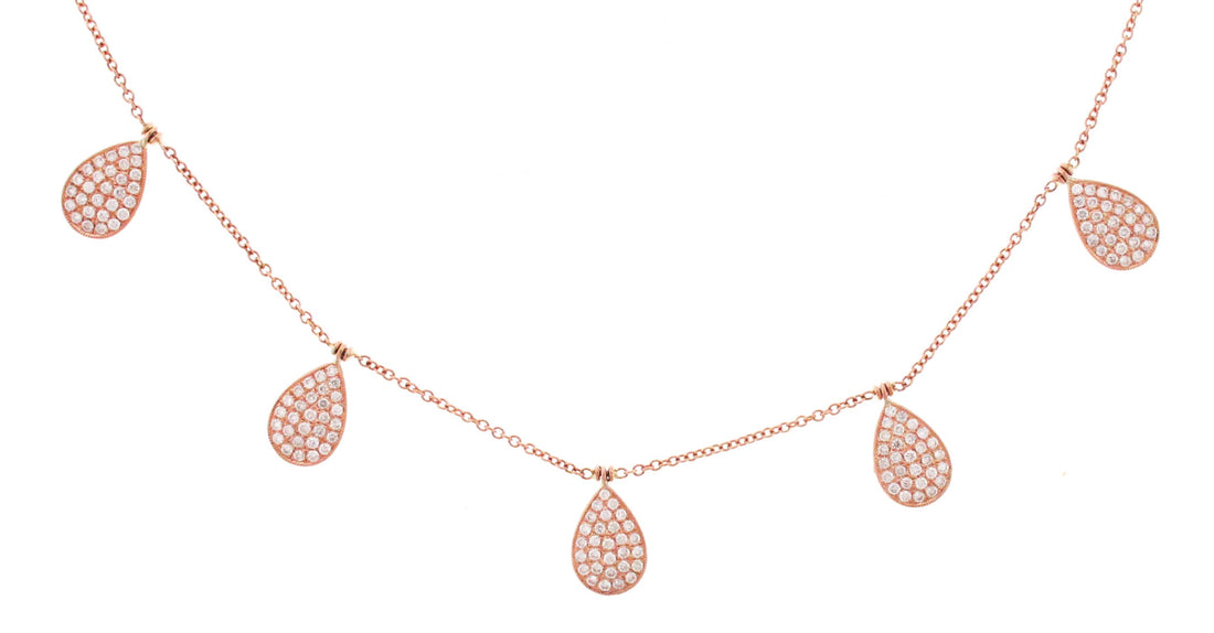 18kt Rose Gold Diamond Necklace