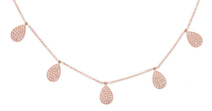 18kt Rose Gold Diamond Necklace