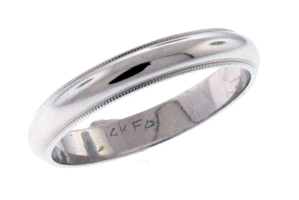 14kt White Gold Men's Wedding Band