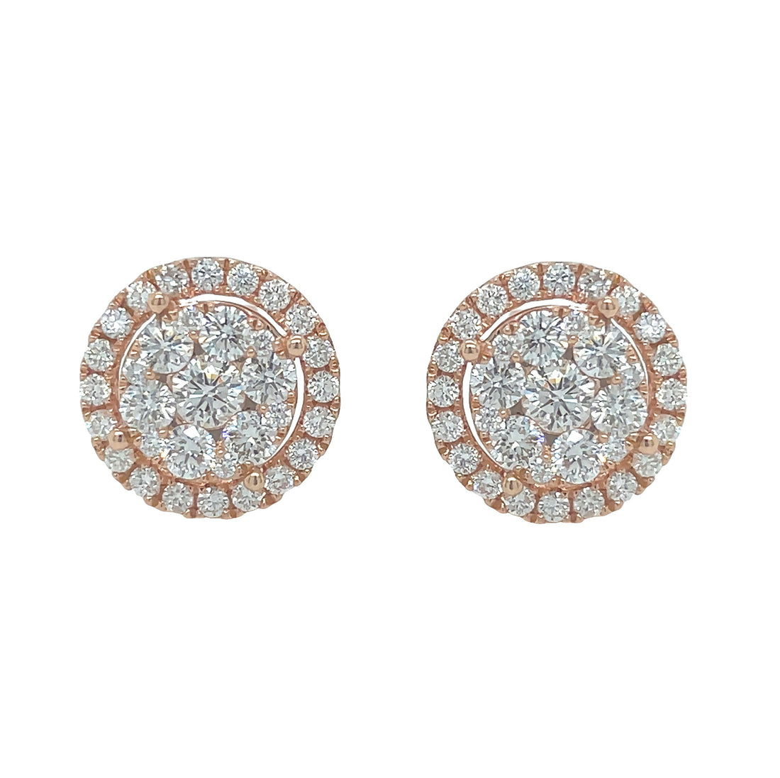 18kt Rose Gold Diamond Earrings