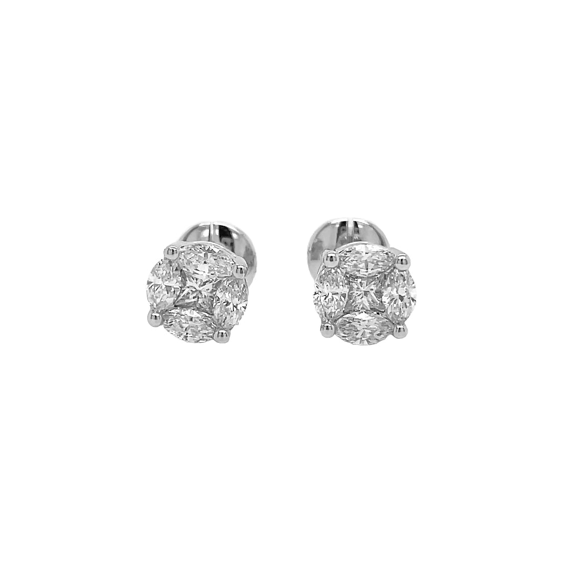 18kt White Gold Diamond Studs