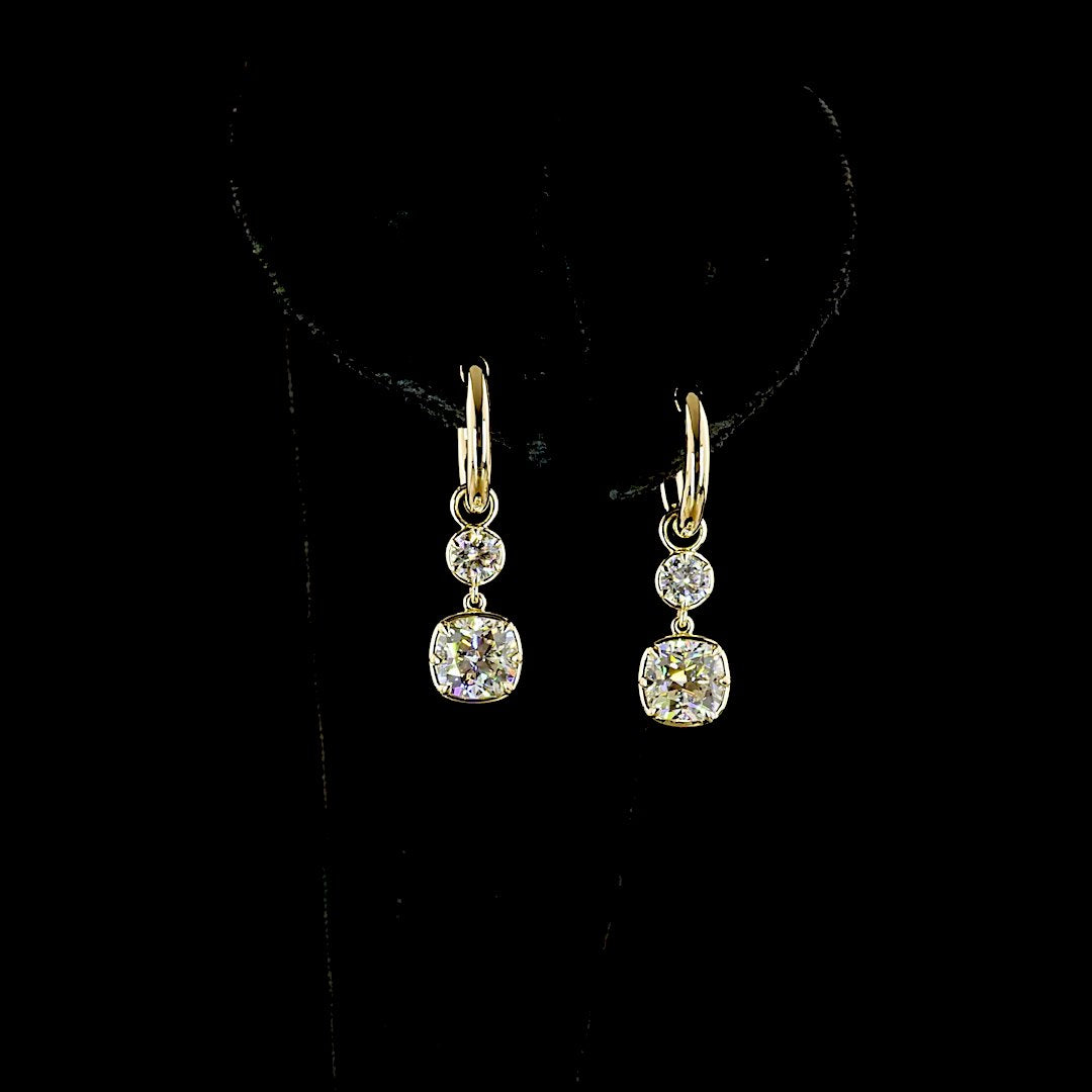 14kt Yellow Gold Lab Diamond Earrings