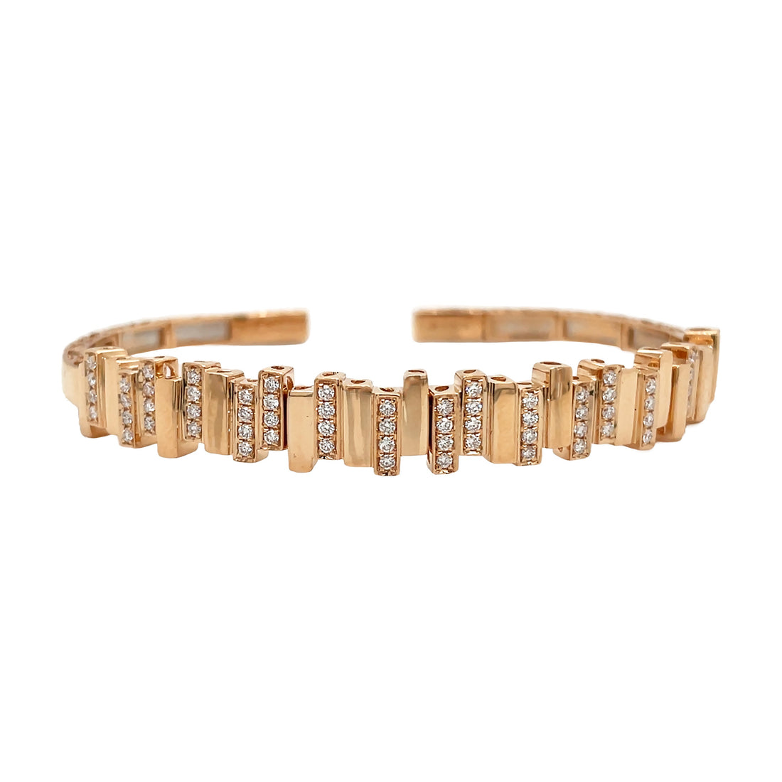 18kt Rose Gold Diamond Bangle