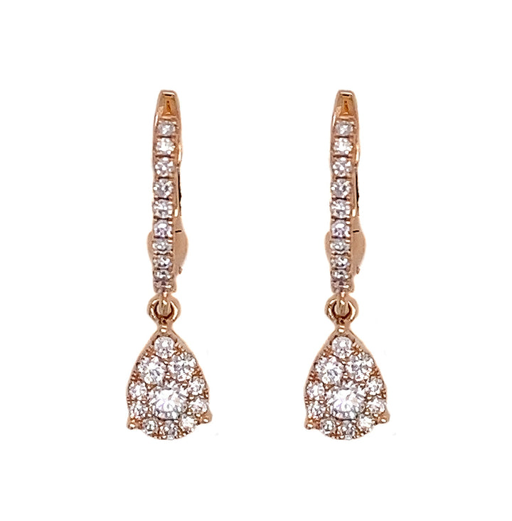 18kt Rose Gold Diamond Earrings