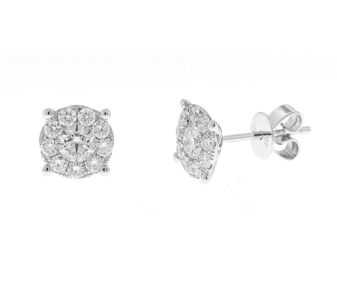 18kt White Gold Diamond Earrings