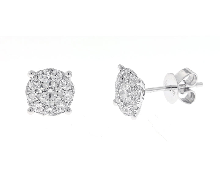 18kt White Gold Diamond Earrings