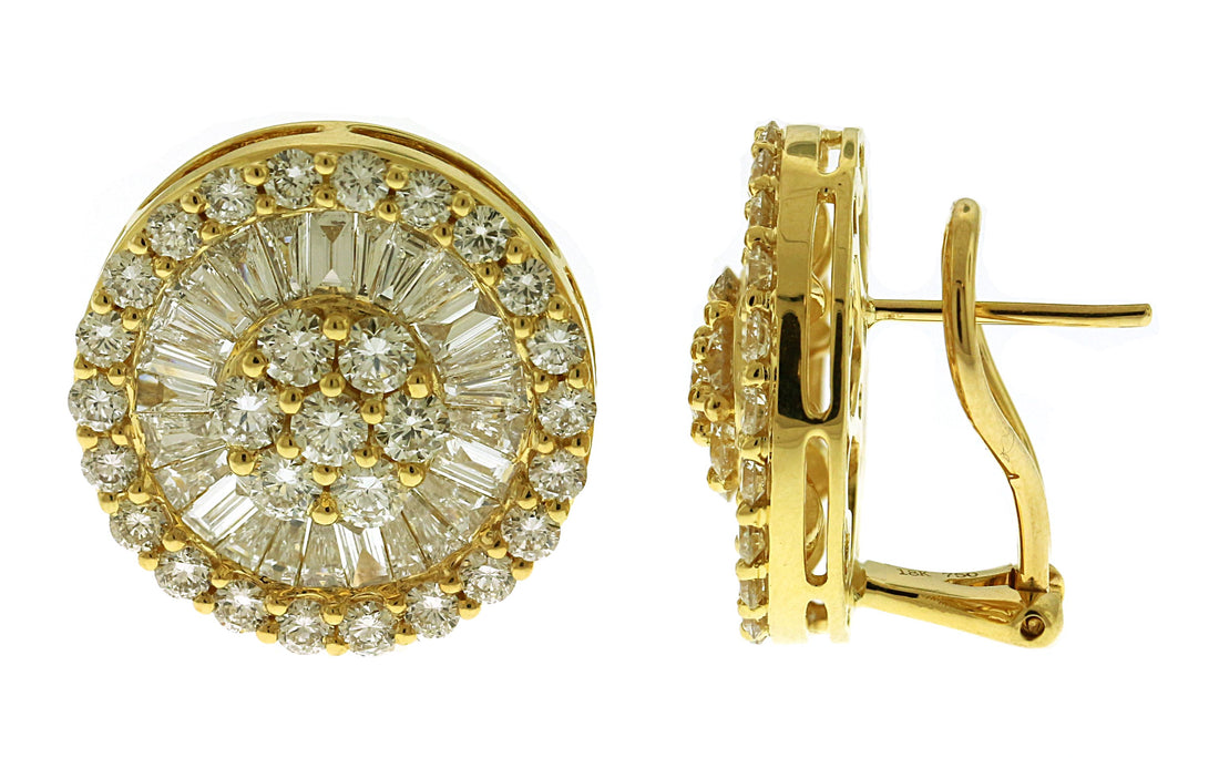 18kt Yellow Gold Diamond Earrings