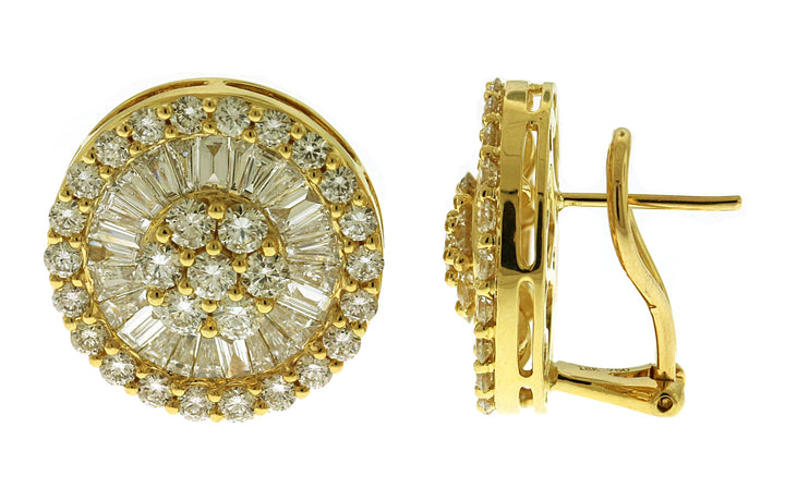 18kt Yellow Gold Diamond Earrings